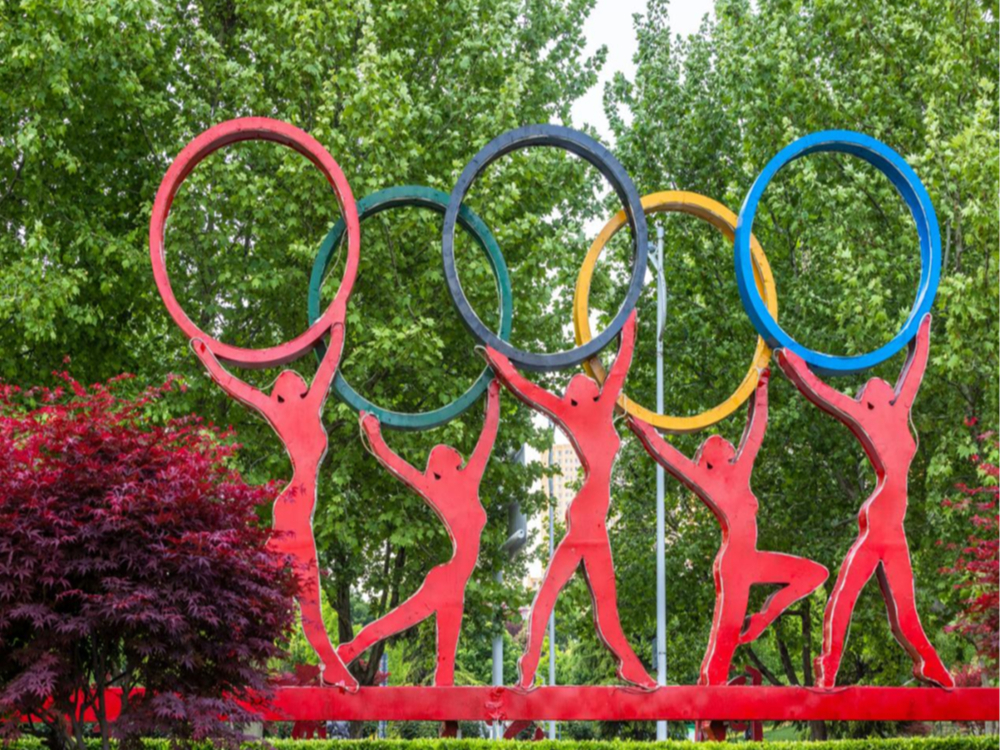 不锈钢奥运五环雕塑