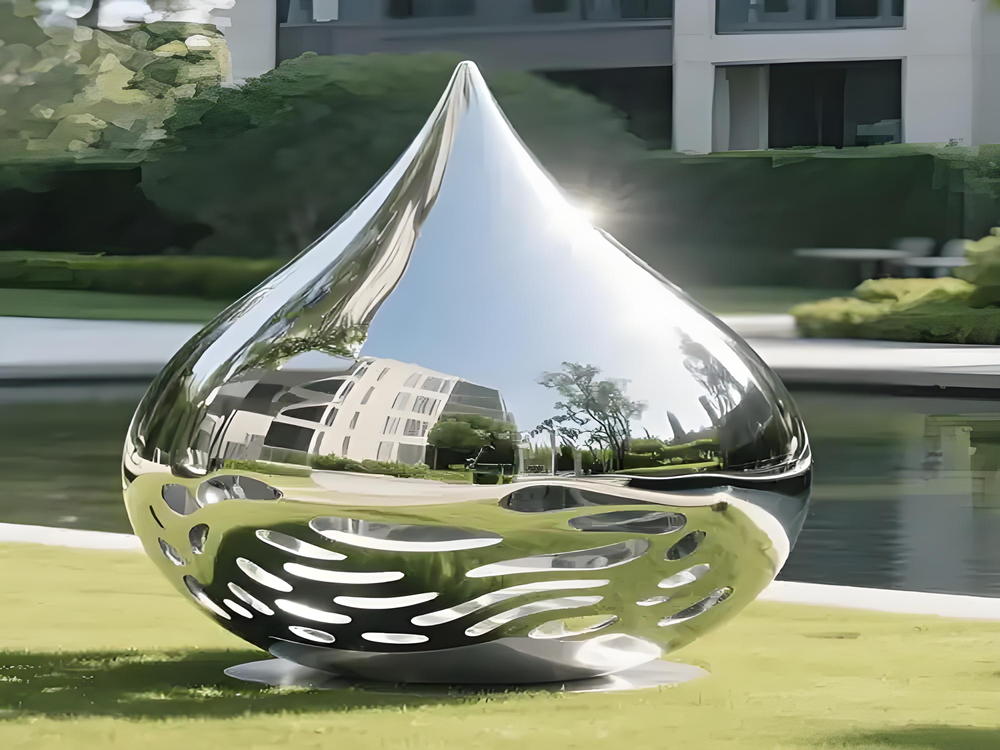 不锈钢水滴雕塑