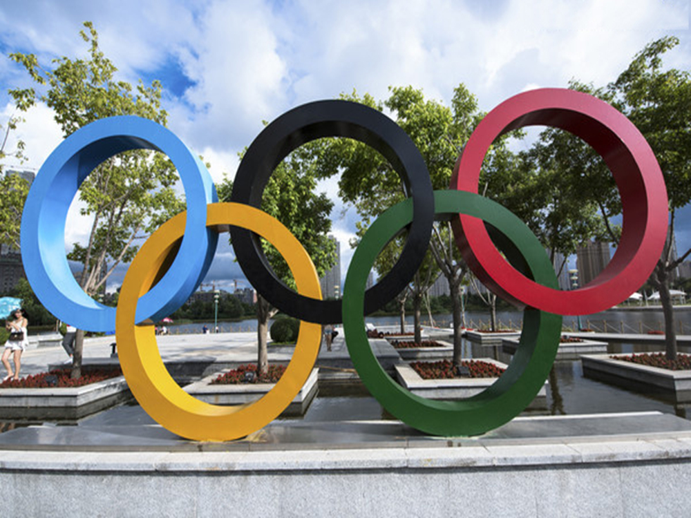 不锈钢奥运五环雕塑