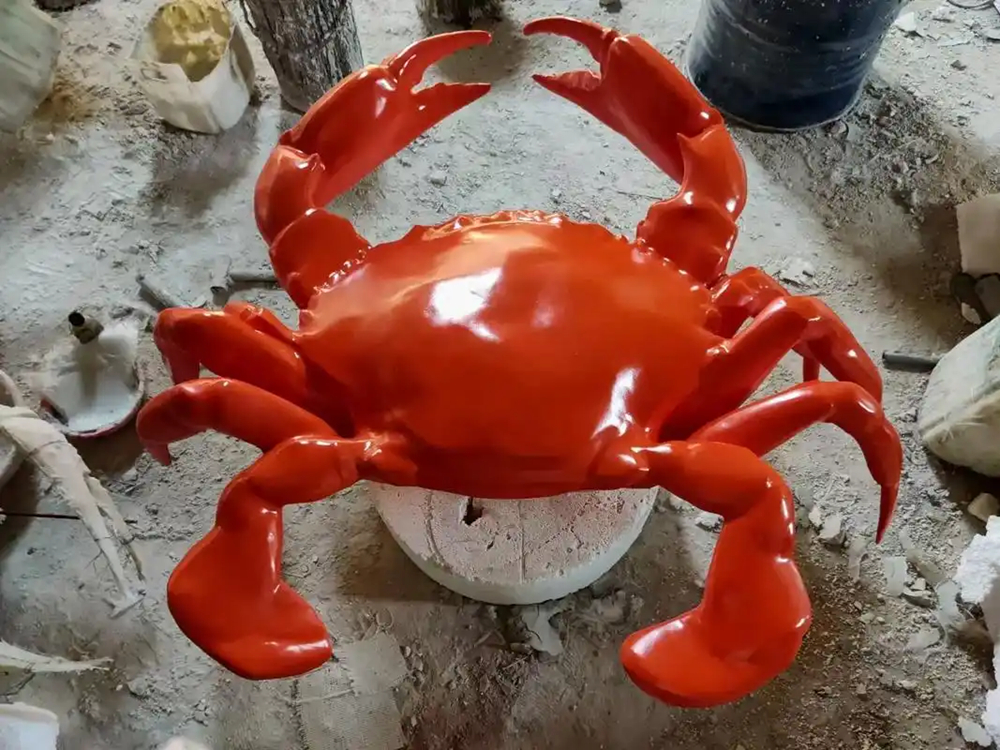 玻璃钢螃蟹雕塑
